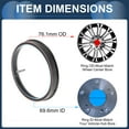 thumbnail image 3 of 76.1mm to 69.6mm Car Wheel Hub Centric Rings Black Polycarbonate Wheels Center Shaft Shock Absorbing Hubrings 4 Pcs, 3 of 7