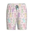 thumbnail image 4 of Wukai Colorful Bunny Men’s Short Pajama Pants With Pockets Soft Sleep Pj Shorts for Men-X-Large, 4 of 6