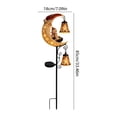thumbnail image 6 of Christmas Solar Garden Stake Light, Santa Claus Moon LED Lantern Decor, Waterproof Metal Outdoor Yard Light for Garden Patio Walkway Porch (Snowman), 6 of 6