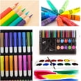 thumbnail image 5 of 150 Pieces Kids Art Kit, Deluxe Artist Drawing & Painting Set, Art Supplies for Drawing,Portable Case with Oil Pastels, Crayons, Colored Pencils, Markers, Christmas New Year Gift for Kids ,Black, 5 of 9
