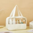 thumbnail image 5 of TRANSFREE 3pcs Clear Makeup bag Travel Cosmetic bag Toiletry Bag Portable Organizer Zipper PVC Pouch Transparent Storage Bag (SipleWhite), 5 of 8