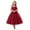 Brick Red*, variant on RUTAYY Children Girls Dress Party Solid Color Square Collar Sleeveless Tutu Layered Attire Classic Trendy Dresses