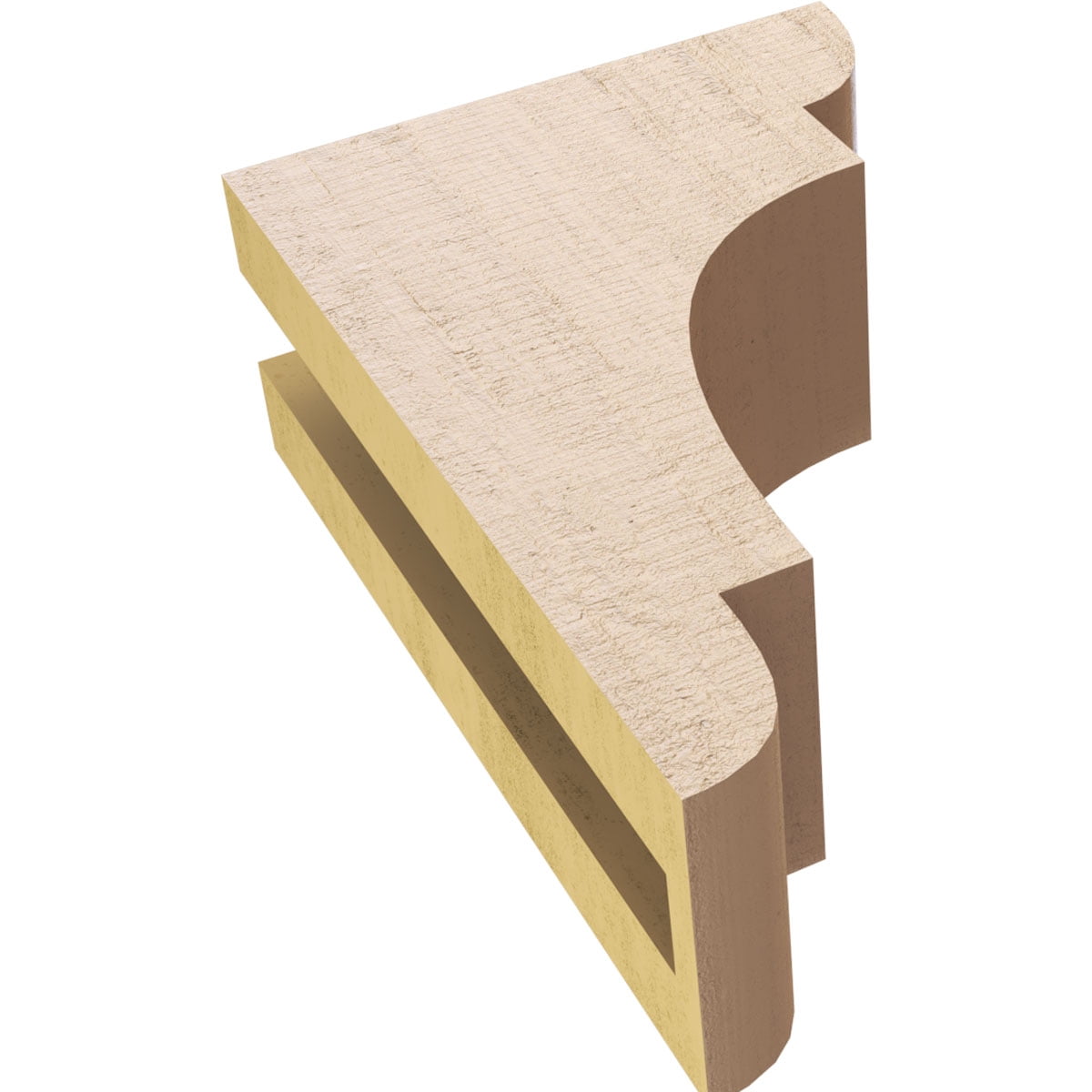 3"W x 6"D x 9"H Classic New Brighton Rough Cedar Woodgrain TimberThane Corbel, Primed Tan