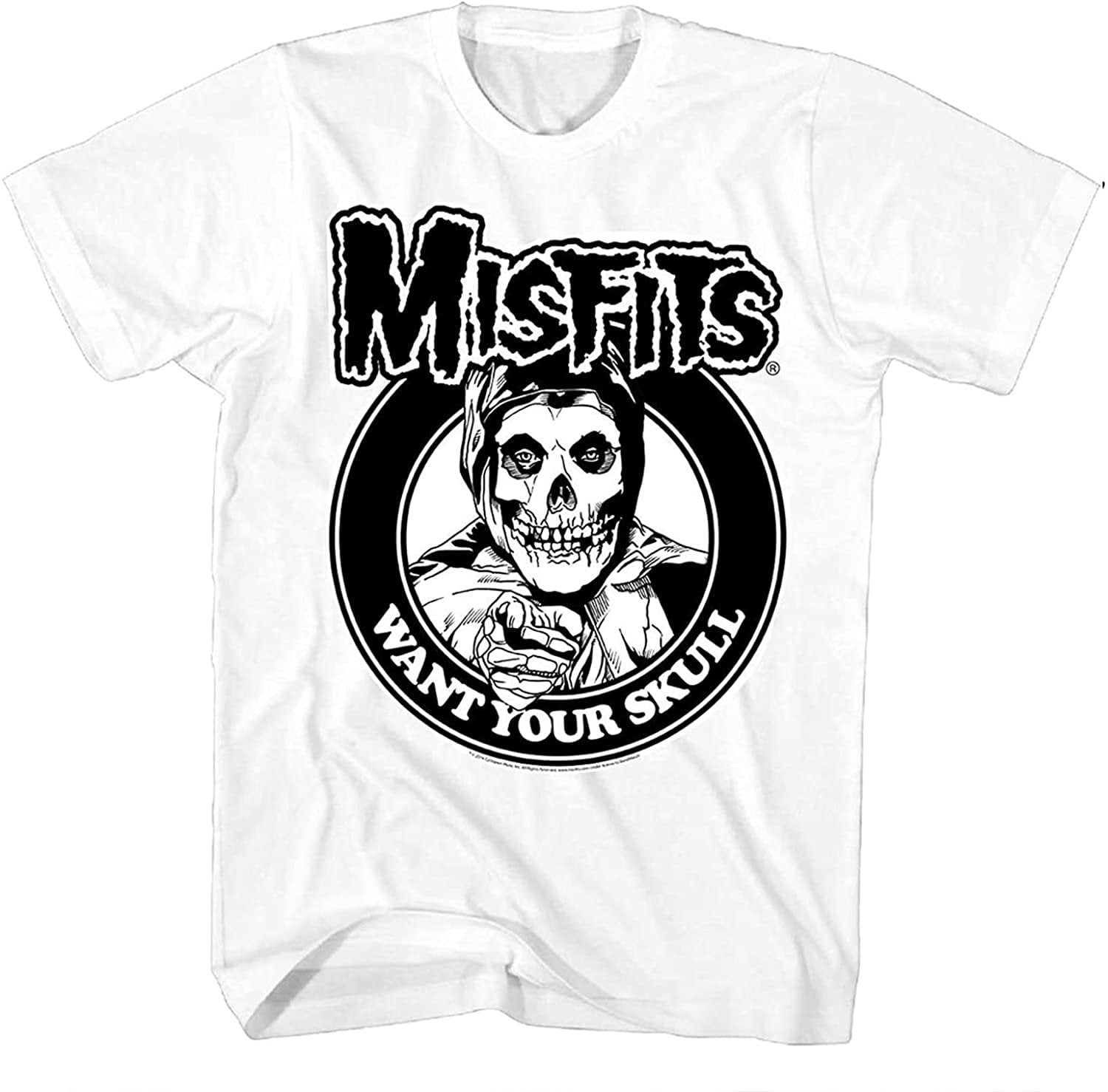 Gnaven Revival akavet Misfits Men's Punk Rock T-Shirt - Color (White) & Size (Small) - Walmart.com