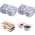 thumbnail image 2 of AMERTEER [Portable Snack Containers] Reusable Thickened Portable Clear Plastic Snack Containers with Lids | Snack Packaging Containers for Condiments and Dips, 2 of 6