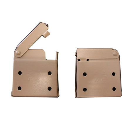 horizontal rail brackets cocoa blind pair metal head profile