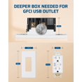 thumbnail image 4 of DEWENWILS 20A GFCI Outlet with USB-C & USB-A Ports, 30S Self-Test GFCI Electrical Outlet with Indicator Light, Tamper-Resistant Receptacle,, 4 of 7