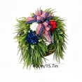 thumbnail image 3 of Bcylexb Spring Summer Wreaths for Front Door, 15.7" Greenery Door Wreaths Faux Fern Leaves Wreaths with Bow for Outdoor Porch Wall Decor, 3 of 7