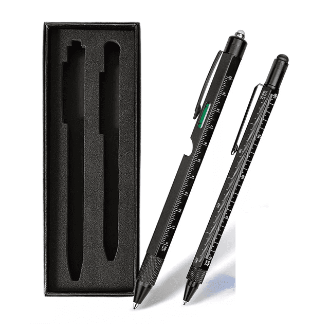 Pluma Ingeniero Bolígrafo Multiherramienta 9 En1 Negro