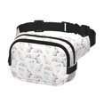 thumbnail image 2 of Kdxio Rabbit Eating Crossbody Double Layer Waist Bag Belt Bag for Unisex Fanny Pack Fashion Waist Packs for Hiking Running Shopping Traveling, 2 of 9
