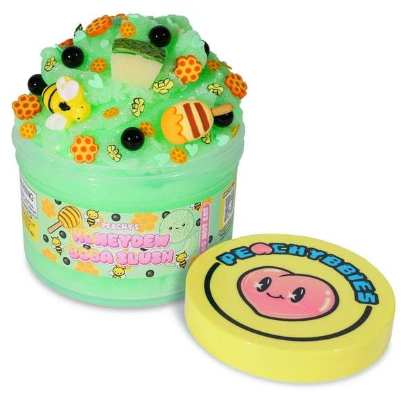 Slime Peachybbies Honeydew Boba Slush, 200 ml, 100% auténtico