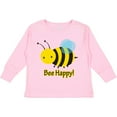 thumbnail image 3 of Inktastic Bee Happy Boys or Girls Long Sleeve Toddler T-Shirt, 3 of 5