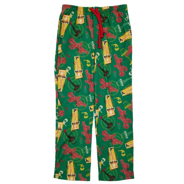 A Christmas Story A Christmas Story Mens Green Leg Lamp Flannel Sleep Pants Pajama Bottoms