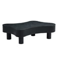 thumbnail image 2 of 42.52 Inch Modern Wooden Handcraft Drum Coffee Table Irregular Shaped Coffee Table for Living Room,Small Coffee Table with Sturdy Pedestal,Black, 2 of 5