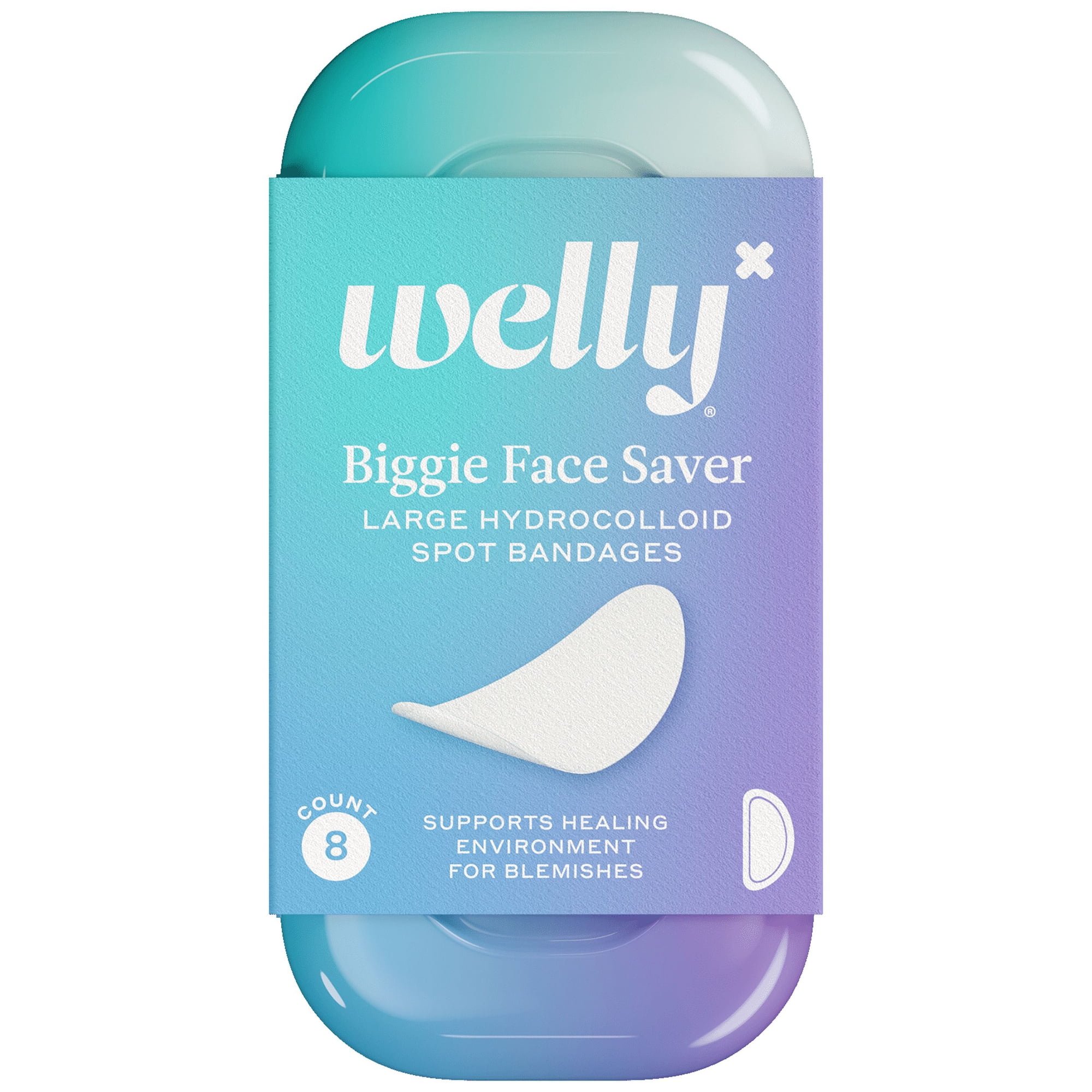 Welly Biggie Face Saver, Large Hydrocolloid Spot Bandages, 8ct