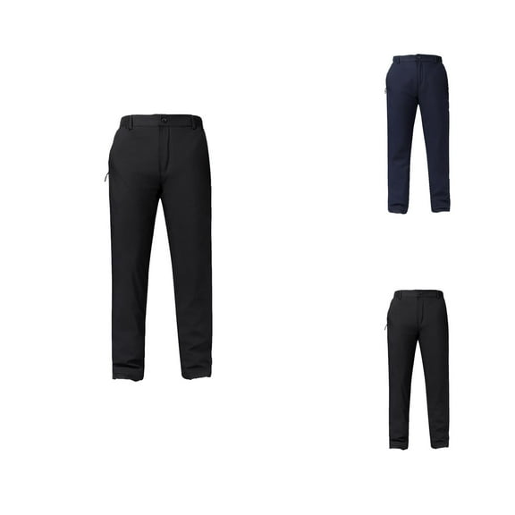 Lined Slacks for Men Winter Warm Dress Pants with Pockets Business Casual Pants Trousers