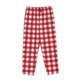 thumbnail image 4 of Haiem Red Checkboard Women's Pajama Pants Ultra Lightweight Pjs Bottoms Sleepwear Bottom Pants With Pocket Drawstring-Small, 4 of 7