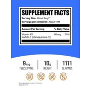 BulkSupplements Vitamin K2 Powder, Vitamin K Supplement, 10g