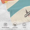 thumbnail image 5 of Yayeee 2 Pack Hand Towels for Bathroom 100% Cotton 16" x 28" Soft Absorbent Kitchen Towel, Colorful Plane, 5 of 7