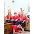 thumbnail image 2 of Aunavey Christmas Family Pajamas Matching Sleepwear T-shirt Pant Set Couples Outfits, 2 of 6