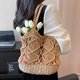thumbnail image 4 of Bolsos de hombro de playa de verano Bolso de mano tejido para mujer ahuecado para viajes (caqui) Sywqhk Para Estrenar, 4 of 8