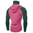 thumbnail image 4 of Men's UPF 50+ Hooded Sun Shirt, Lightweight Long Sleeve Fishing Shirt with Hood, Quick-Dry Rash Guard Sun Protective Shirt for Hiking, Beach, and Outdoor Activities Hot Pink L, 4 of 4