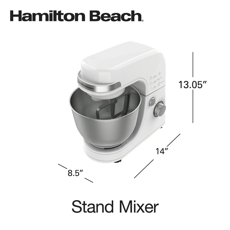 Hamilton Beach 4 Quart Stand Mixer for Kitchen, 7 Speeds