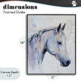 thumbnail image 4 of Stupell Industries Modern Majestic Spirit Horse Portrait Black Framed Giclee Art, 11 x 14, by Svetlana Aleynikova, 4 of 8