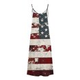 thumbnail image 5 of Cmfcve Womens 4th of July Clothes Dresses V-neck Sleeveless Patriotic Dress Independence Day Print Patchwork Art Flag Casual Dress, 5 of 5