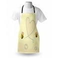 thumbnail image 4 of Honey Bee Apron, Buzzing Flies Forming a Heart Drawn by Hand, Unisex Kitchen Bib with Adjustable Neck for Cooking Gardening, Adult Size, Pale Yellow Champagne, by Ambesonne, 4 of 4