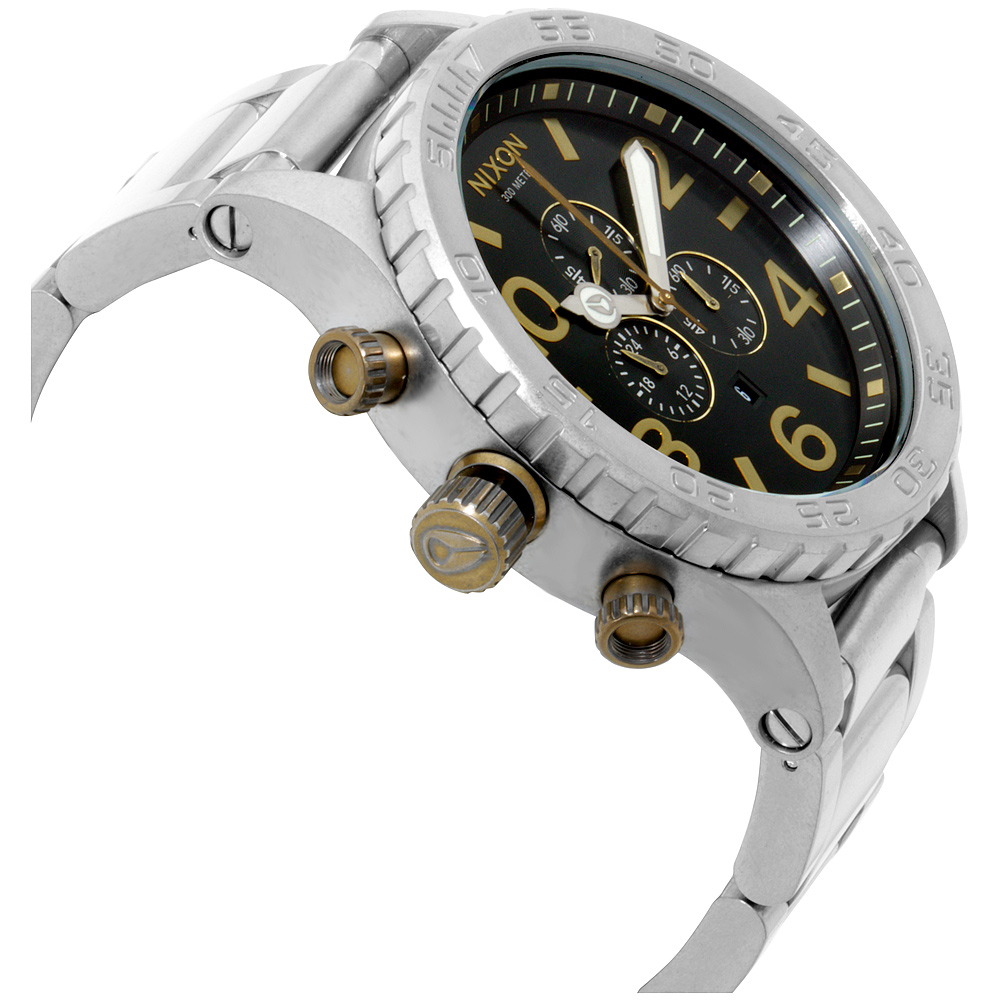Nixon Men's A0832222 51-30 Chrono Black Dial Stainless Steel