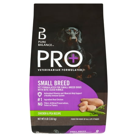 Pure Balance Pro+ Small Breed Chicken & Pea Recipe Dry Dog Food 8 lbs