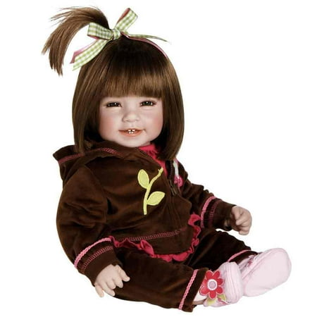 doll with brown hair and brown eyes