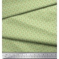 thumbnail image 3 of Soimoi Poly Georgette Fabric Leaves & Peach Fruit Small Print Sewing Fabric Yard 42 Inch Wide, 3 of 3