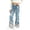 Multicolour, variant on MuXiKeJi Clothes Wide Leg Jeans Girls Baggy Cute Print Elastic Waist Wide Leg Flared Denim Pants Regular Fit Long Casual Bottoms Girls Jeans