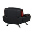 thumbnail image 3 of Titan Furnishings 40" Modern Leather Upholstered Chair in Black, 3 of 11