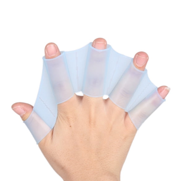 Silicone main palmes de natation palmes doigts rapides gants Web