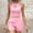 Pink, variant on Women 2 Piece Outfits Sleeveless Crop Tank Top and High Waist Shorts Set Summer Casual Matching Set with Pockets