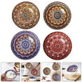thumbnail image 3 of 4Pcs Kitchen Bohemian Style Ramen Bowls Rice Bowls Salad Bowls (Assorted Color), 3 of 8