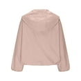 thumbnail image 5 of Sexlip Women Bat Sleeve Oversized Hoodie V Neck Solid Casual Loose Pullover Long Sleeve Sweatshirts Pink M, 5 of 6