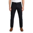 thumbnail image 2 of Stretch Cotton Chino Pants for Men - 30"/32" Breathable Work Casual Athletic Fit Twill Dress Trousers with Pockets Size 2XL Black, 2 of 5