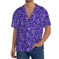 thumbnail image 3 of Haiem New Year Snowflakes Men's Casual Shirts Short Sleeve Button Down Shirts Fashion Textured Summer Beach Shirt-Small, 3 of 7