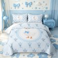 thumbnail image 2 of Manfei Cartoon Coquette Bowknot Quilt Full,Lovely Wildlife Goose Full Bedspread Sets,3pcs,1 Coverlet and 2 Pillowcases, 2 of 7