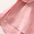 thumbnail image 4 of Cagogo Women Plus Size Two Piece Set Round Neck 3/4 Sleeve Blouse Wide Leg Pants Casual Solid Boho Loose Matching Outfits Summer Business Cruise Travel Clothes, Pink 3XL, 4 of 7