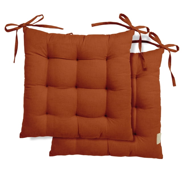 Vargottam Set of 2 Comfortable Chair Pads Seat Cushion with Full-Length Ties for Non-Slip Support Polyester Filling for Dining | Office | Kitchen Reduces Pressure & Washable