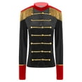thumbnail image 3 of Haitryli Women's Circus Ringmaster Costume Stand Collar Tassel Jacket Ringleader Cosplay Costume Black 4XL, 3 of 7