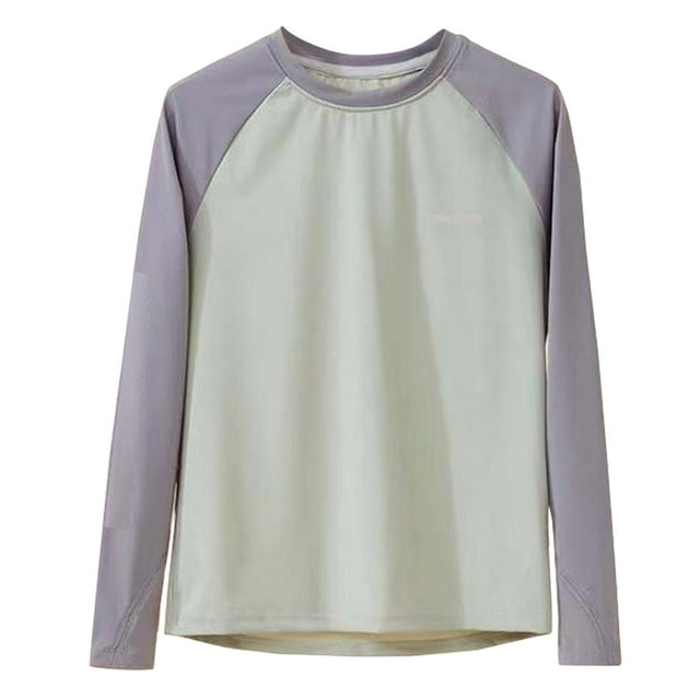 JAKANYQ T-Shirts à Manches Longues pour Jeunes Garçons et Filles, Vert Armée 7-8 Ans