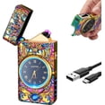 thumbnail image 1 of COMANYI Electric Lighter with Plasma Arc, Windproof USB Rechargeable Lighter with Cool Design, Clock Dial, Flashlight, Power Display for Outdoor Daily Use, Gift for Men Women (Dragon, Multicolor), 1 of 6