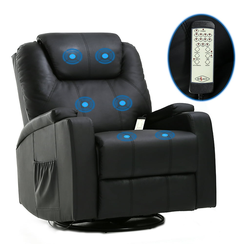 Recliner Chair Massage Reclining Sofa Pu Leather Electric Massage Chair With 360 Degree Swivel