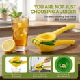thumbnail image 6 of 2-in-1 Maximum Juice Extraction Hand Citrus Press, Stainless Steel Metal Lemon & Lime Squeezer, Ultra-Durable Manual Lemon Juicer & Lime Juicer, Lemon Press, 6 of 7